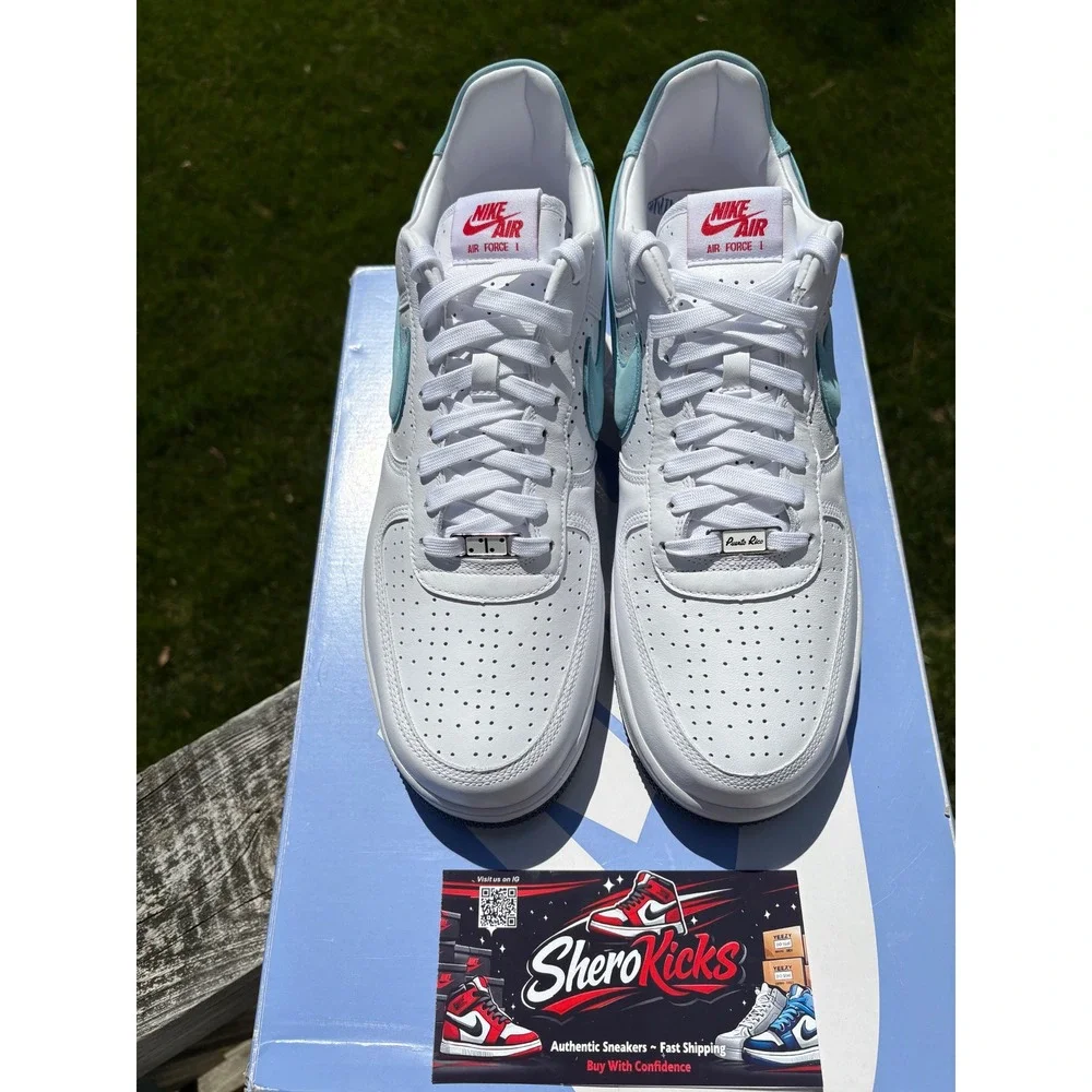 Nike Air Force 1 Low Puerto Rico Day White Blue DQ9200-100 Mens‎ Size 14 New